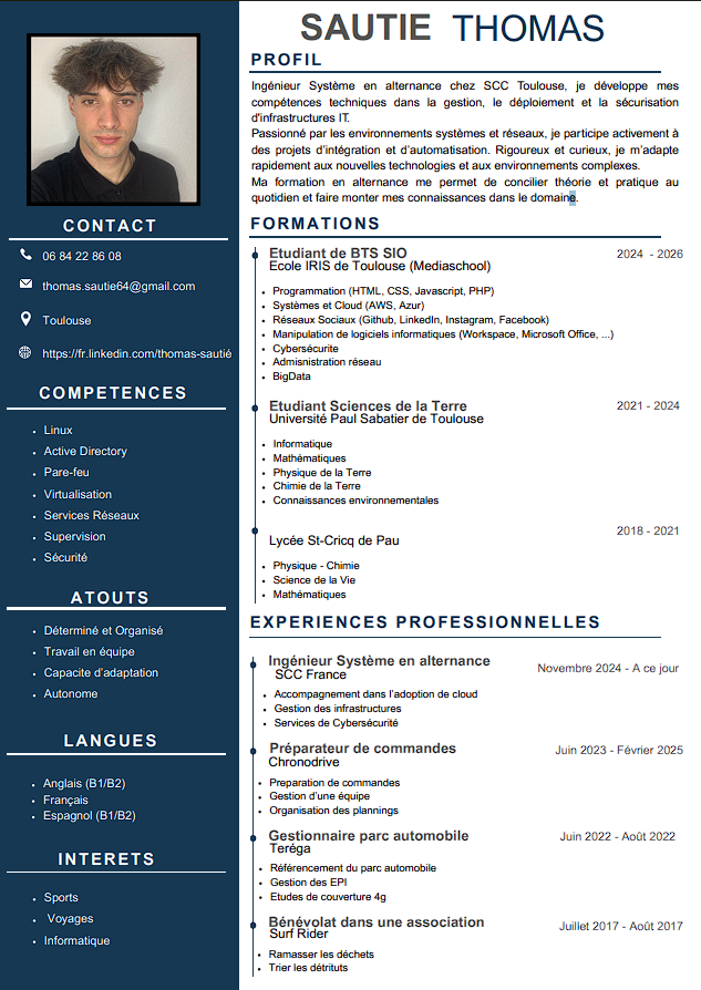 Aperçu CV